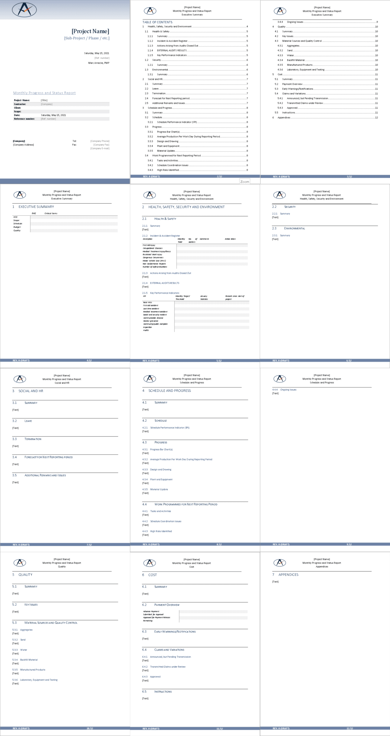 new-recommended-project-report-templates